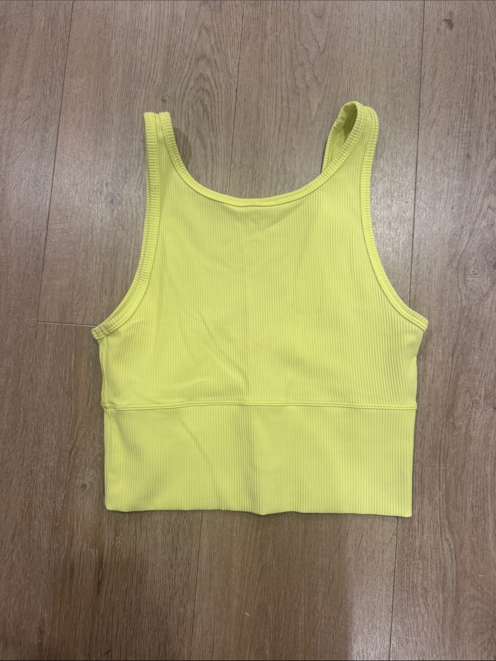 lululemon athletica Yellow Ribbed Crop Tank